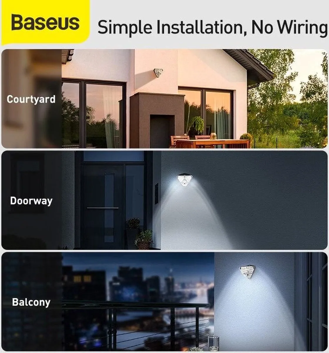 Baseus Grondspot LED Zonne-Lamp 1.2W - Transparant