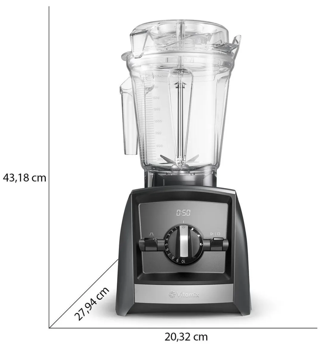 Vitamix A2500i Ascent Blender - 1400W - 2L - Antraciet - afbeelding 6 van 6