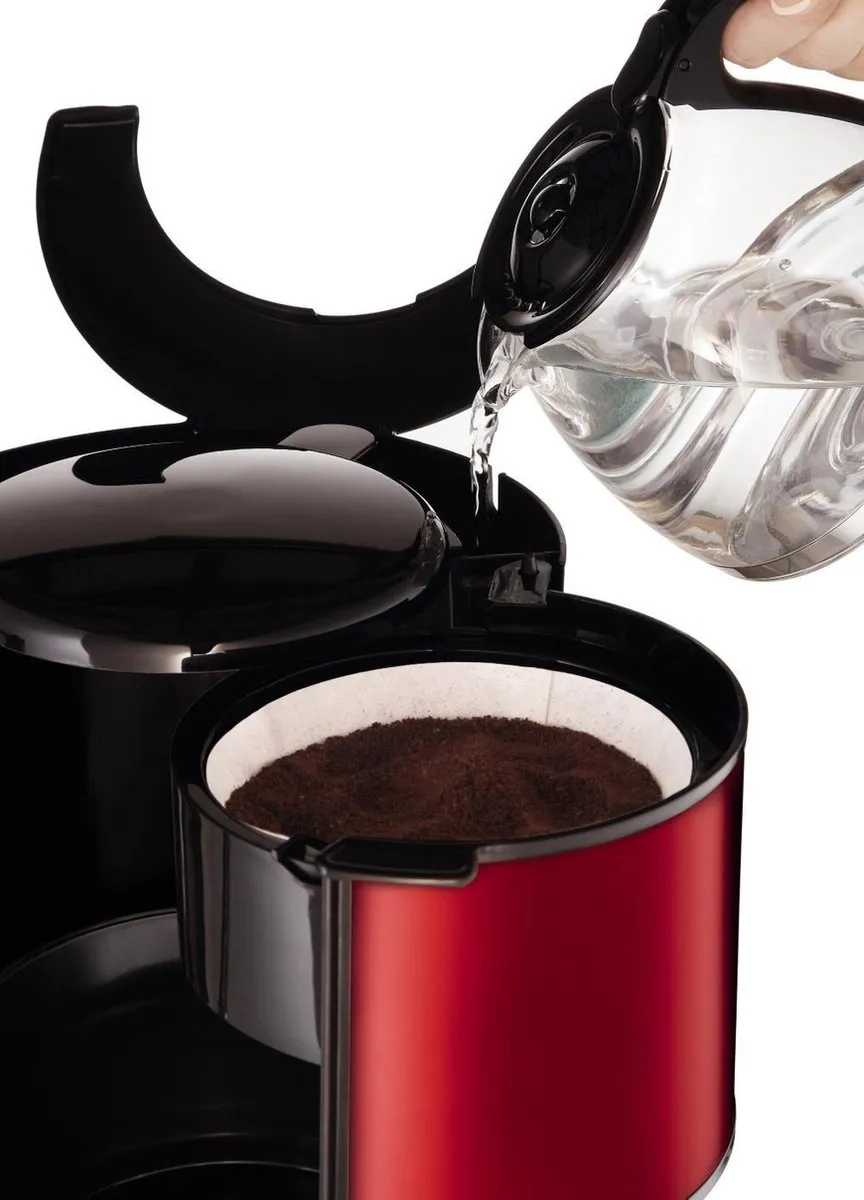 Moulinex Subito FG360D Koffiezetapparaat 15 Koppen - 1,25L - Zwart/Rood