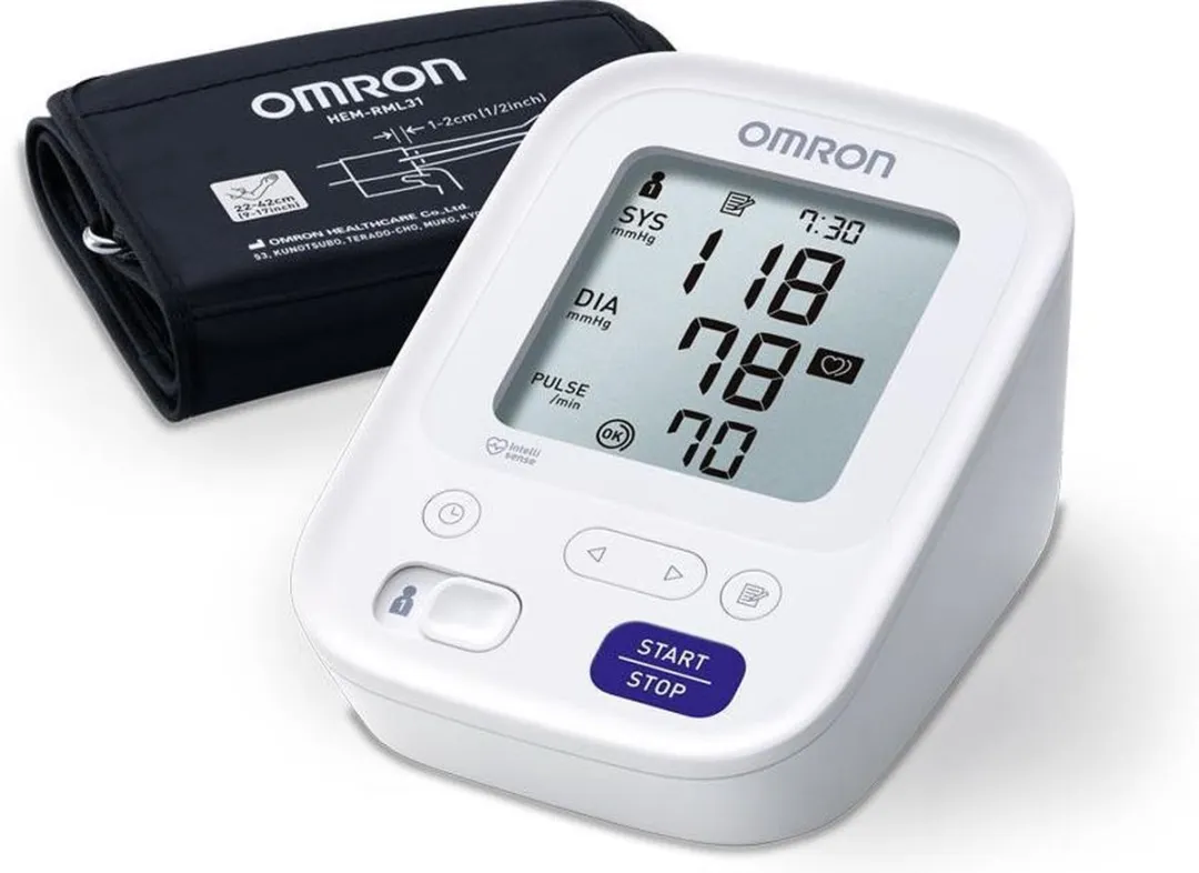 Omron M3 HEM-7131-E Bloeddrukmeter - 60 Metingen - Wit