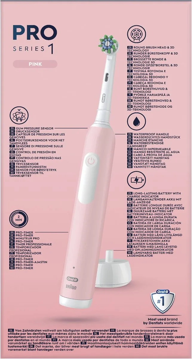Oral-B PRO Series 1 Elektrische Tandenborstel - Roze