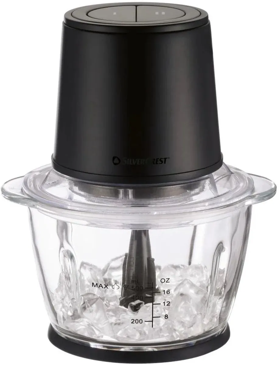 SILVERCREST RVS Multihakker 500W - 1,2L - Zwart