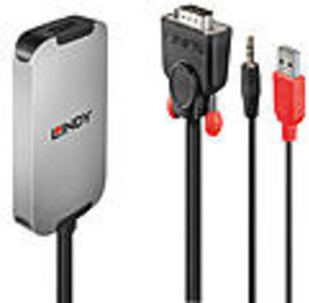 Lindy AV Converter 38296 Jackplug/USB/VGA naar DisplayPort - 1920x1080