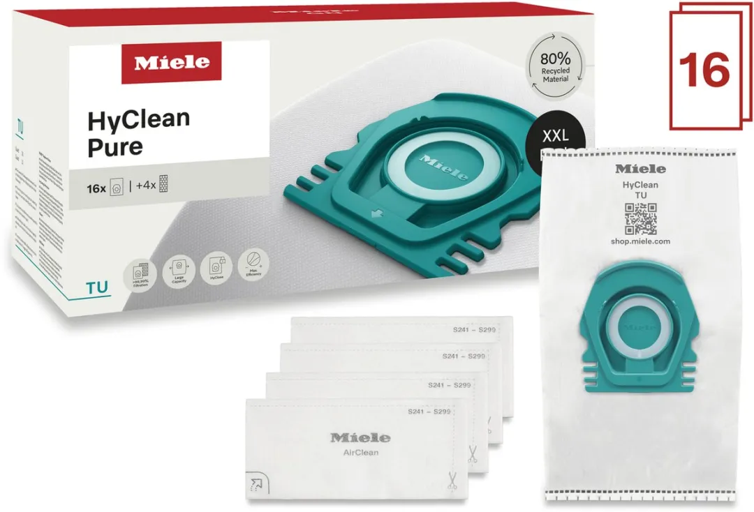 Miele TU HyClean Pure Stofzuigerzakken 16 Stuks