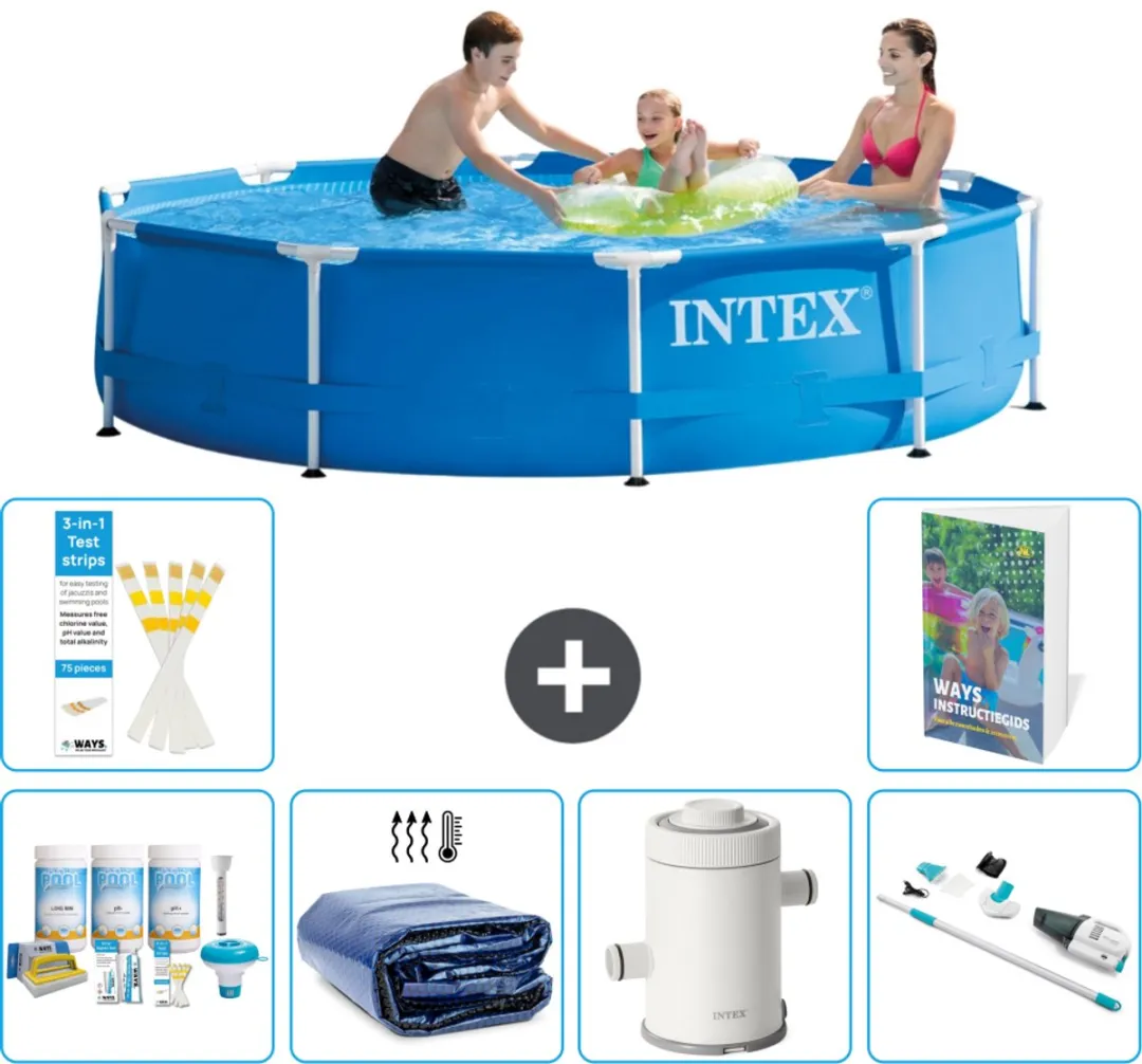 Intex 28200NP-Blauw Rond Frame Zwembad 305x76cm