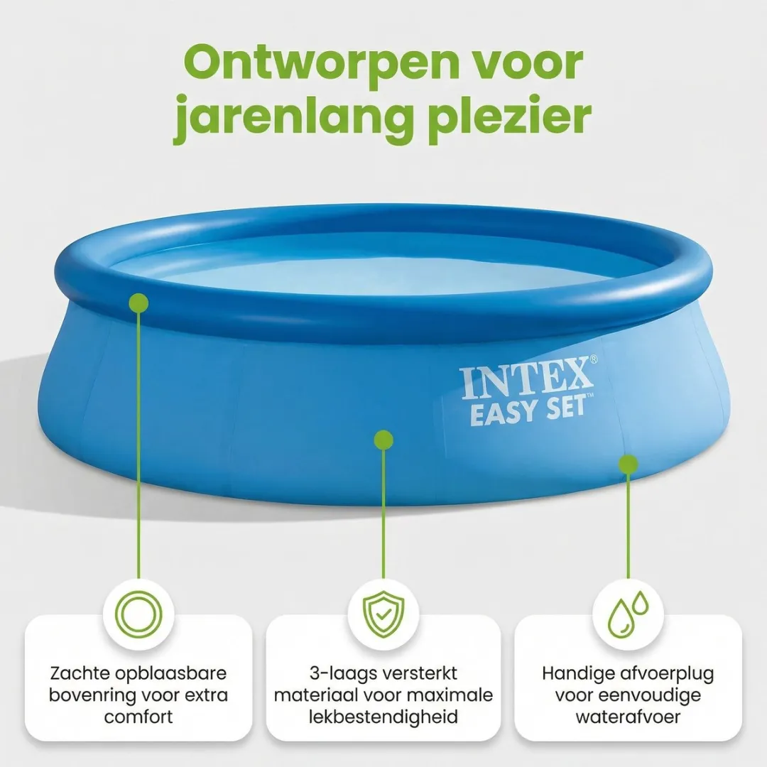 Intex Easy Set Zwembad 305x76cm - Blauw - 7-delig