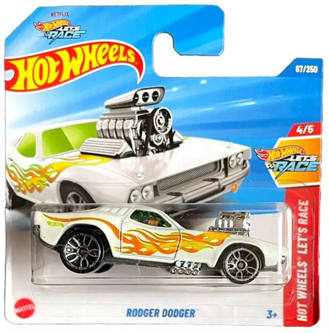 Hot Wheels Rodger Dodger 21A Raceauto - Flame White