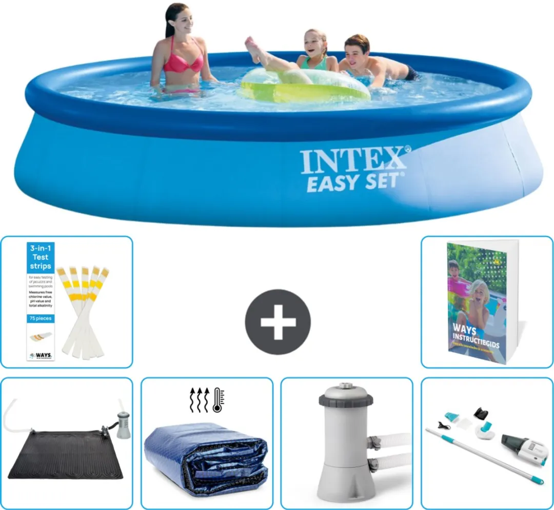 Intex Easy Set Zwembad 396x84cm Blauw - 7-delig