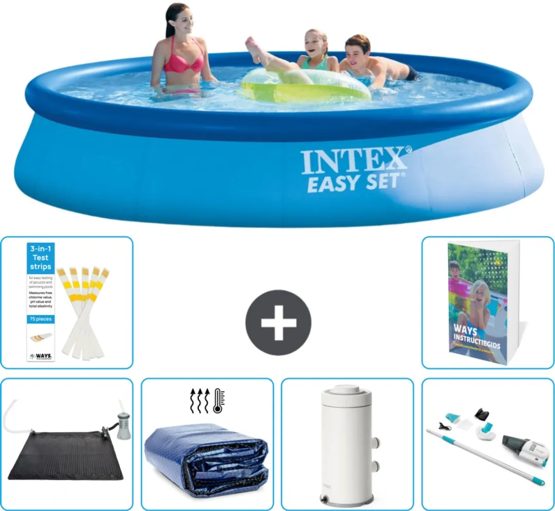 Intex Easy Set Zwembad 396x84cm Blauw