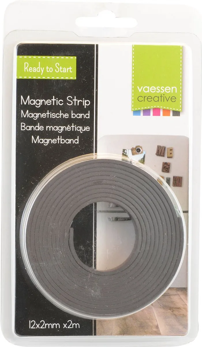 Rayher Magneetband 2m x 12mm - Zwart