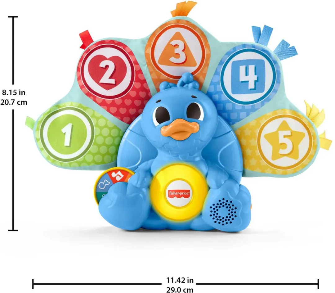 Fisher-Price Linkimals Tellen en Kleuren Pauw - Educatief Speelgoed MPN 0194735146376 - Meerkleurig - afbeelding 6 van 6