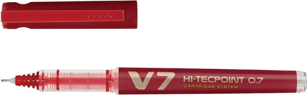 Pilot Roller Hi-Tecpoint V7 05mm - Rood - 10 Stuks