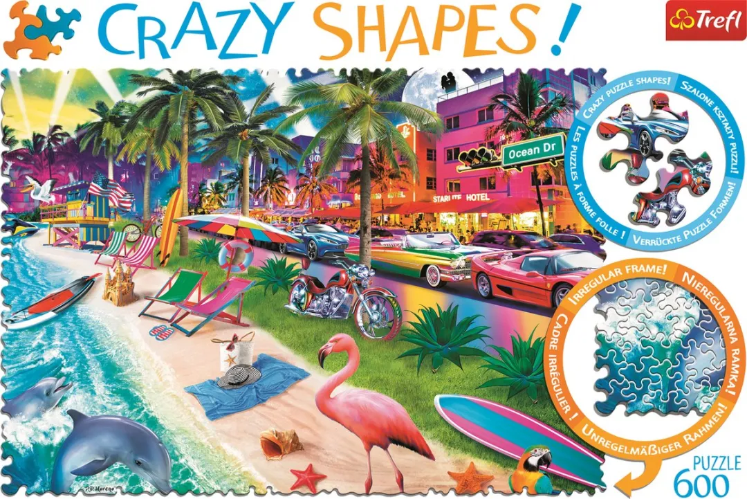 Trefl Puzzel 500 Stuks Miami Beach - Gekke Vormen Multicolor