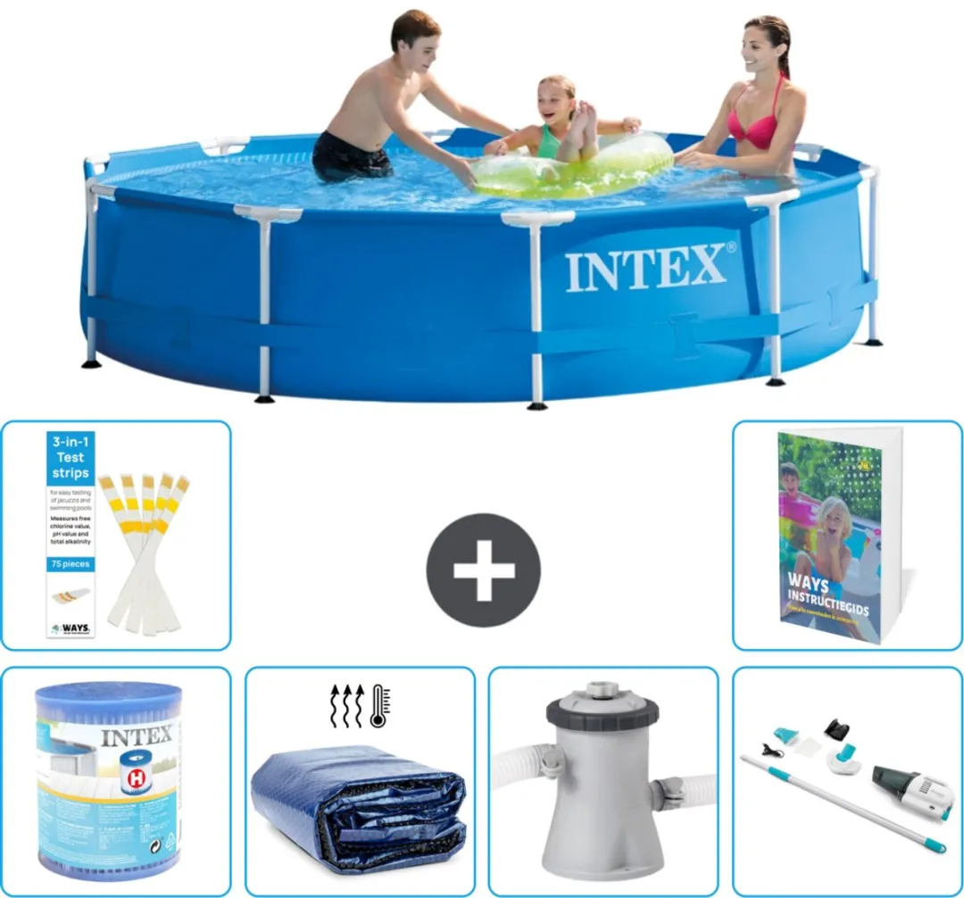 Intex 28200NP-Blauw Rond Frame Zwembad 305x76cm