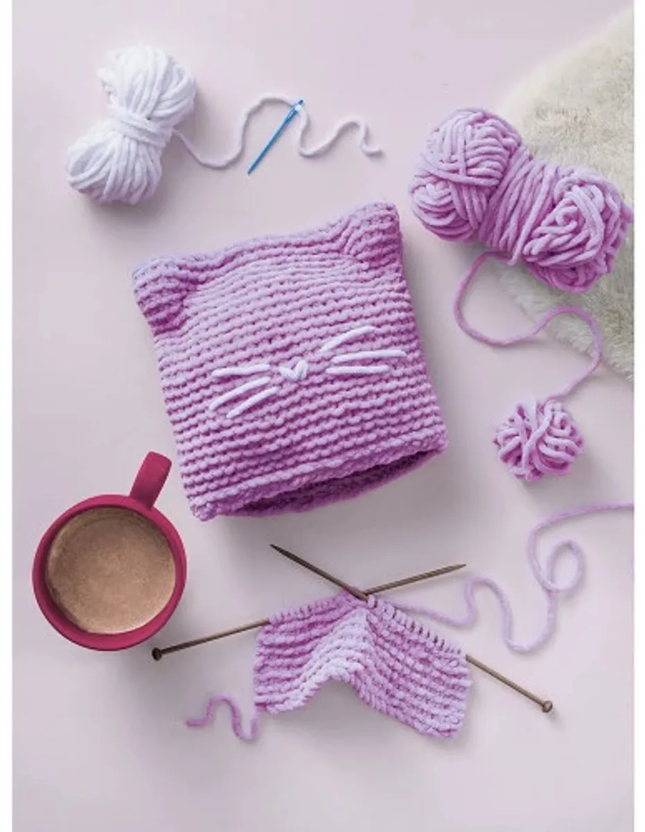 Janod Kat Breien Set - Roze/Paars