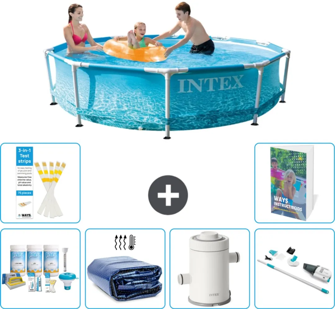 Intex 28206NP-Blauw Rond Frame Zwembad 305x76cm - Blauw