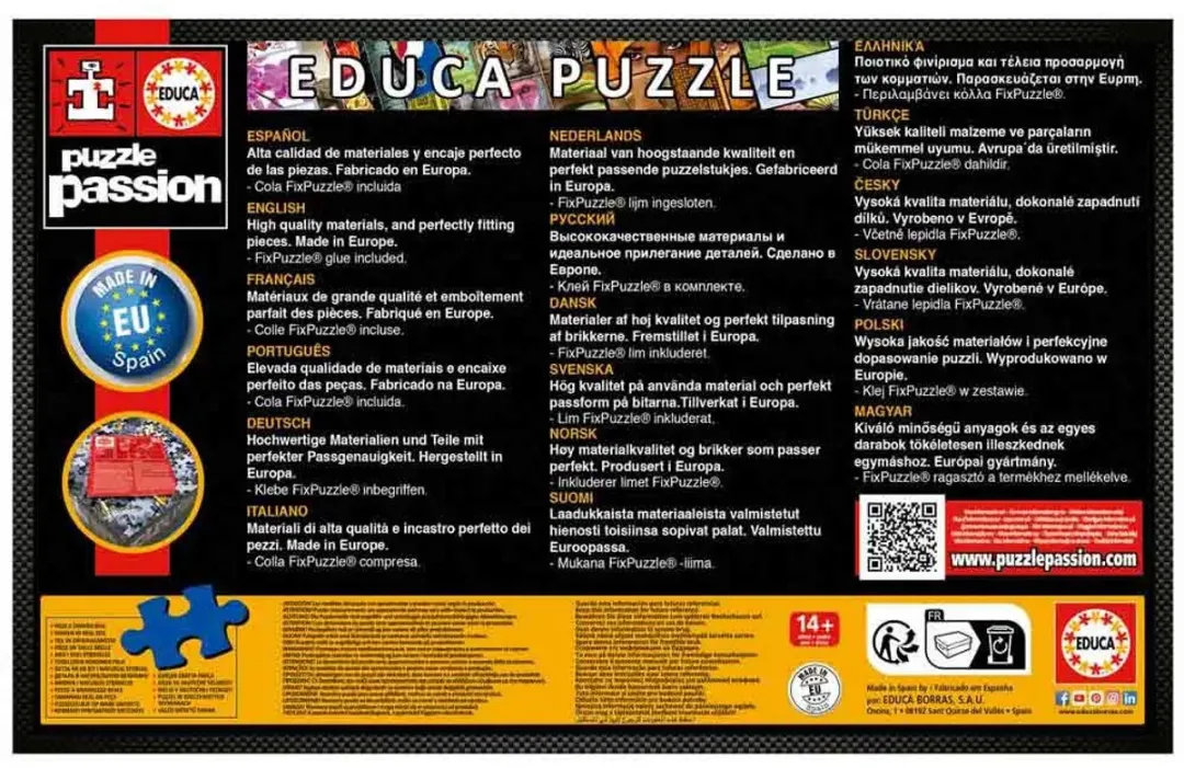 Educa Puzzel 1000 Stuks Wilde Dieren - Multicolor