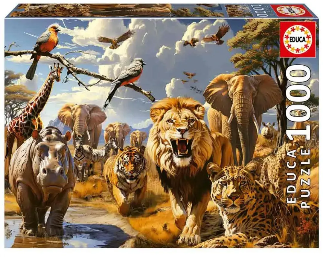 Educa Puzzel 1000 Stuks Wilde Dieren - Multicolor