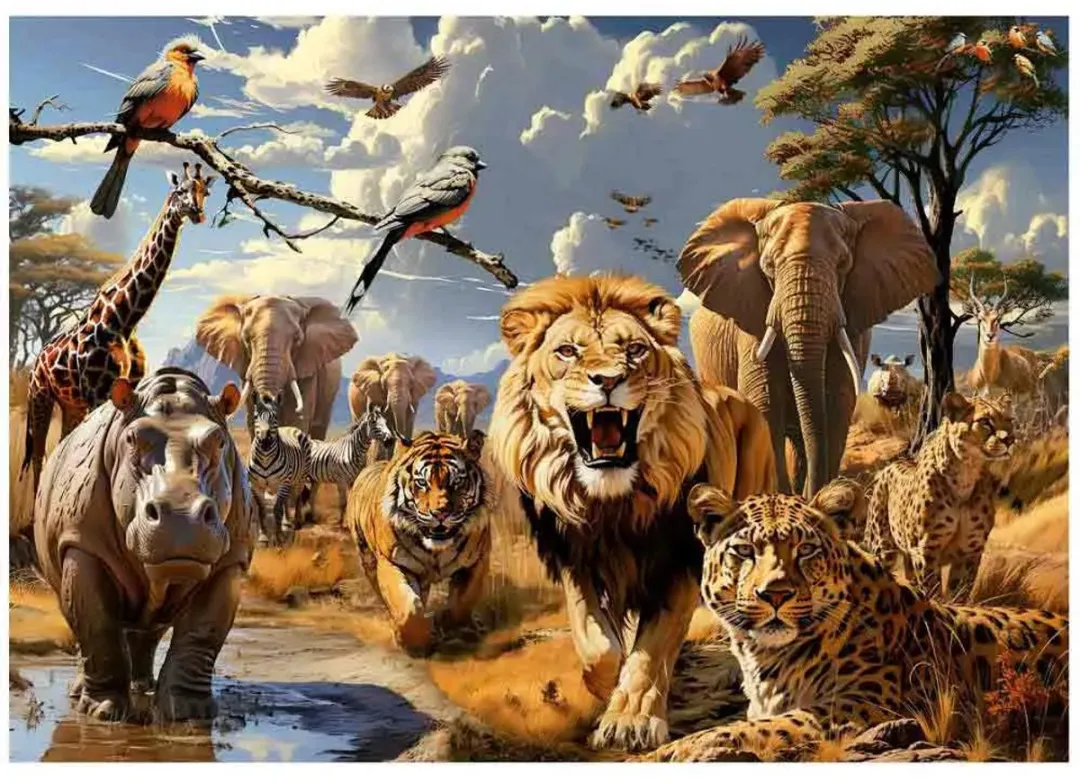 Educa Puzzel 1000 Stuks Wilde Dieren - Multicolor - afbeelding 6 van 6