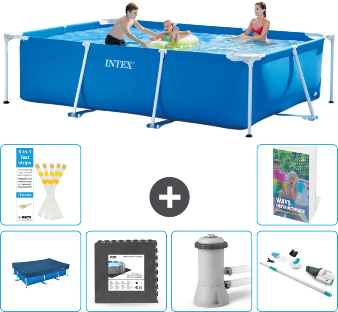 Intex Rechthoekig Frame Zwembad 300x200x75cm