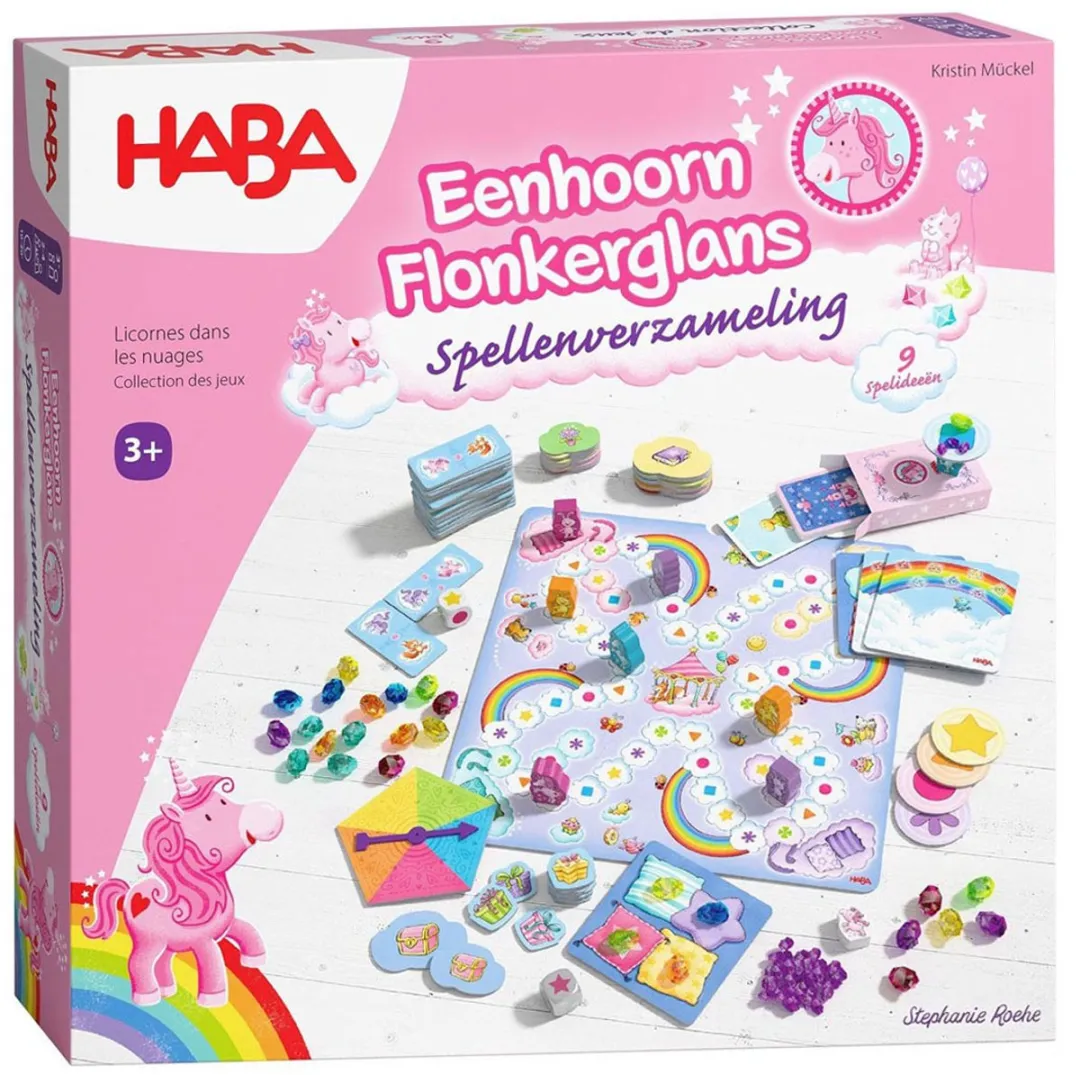 Haba Eenhoorn Flonkerglans Spellenverzameling - Multicolor