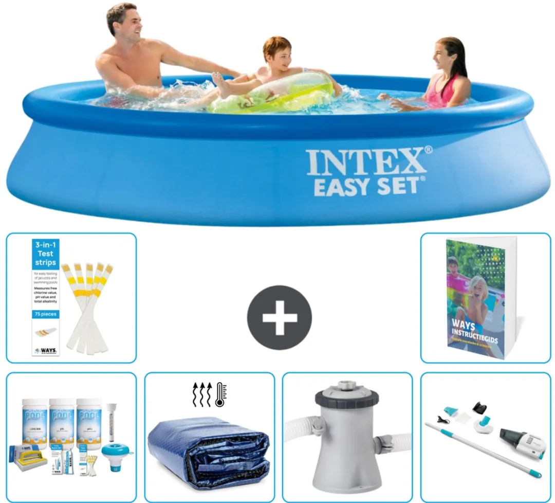 Intex Easy Set Zwembad 305x61cm Blauw - 7-delig