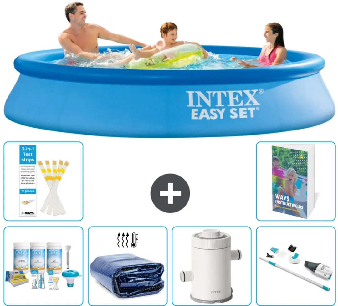 Intex Easy Set Zwembad 305x61cm Blauw - 7-delig