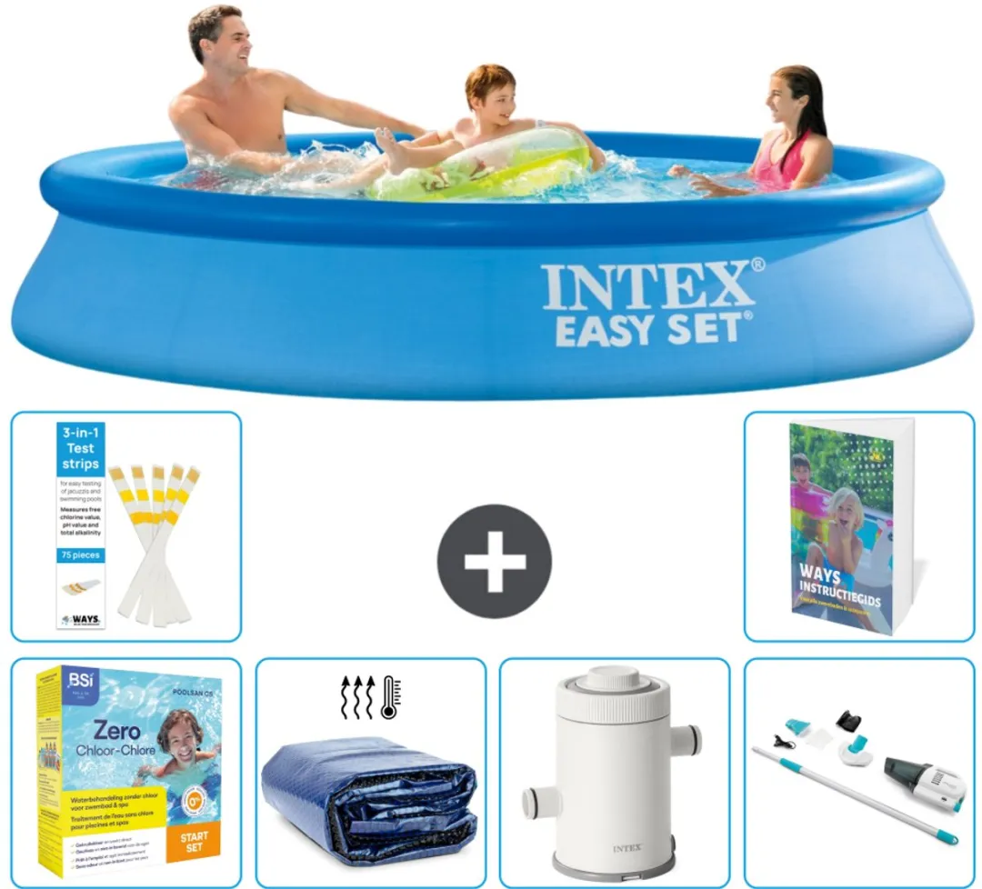 Intex Easy Set Zwembad 305x61cm Blauw - 7-delig