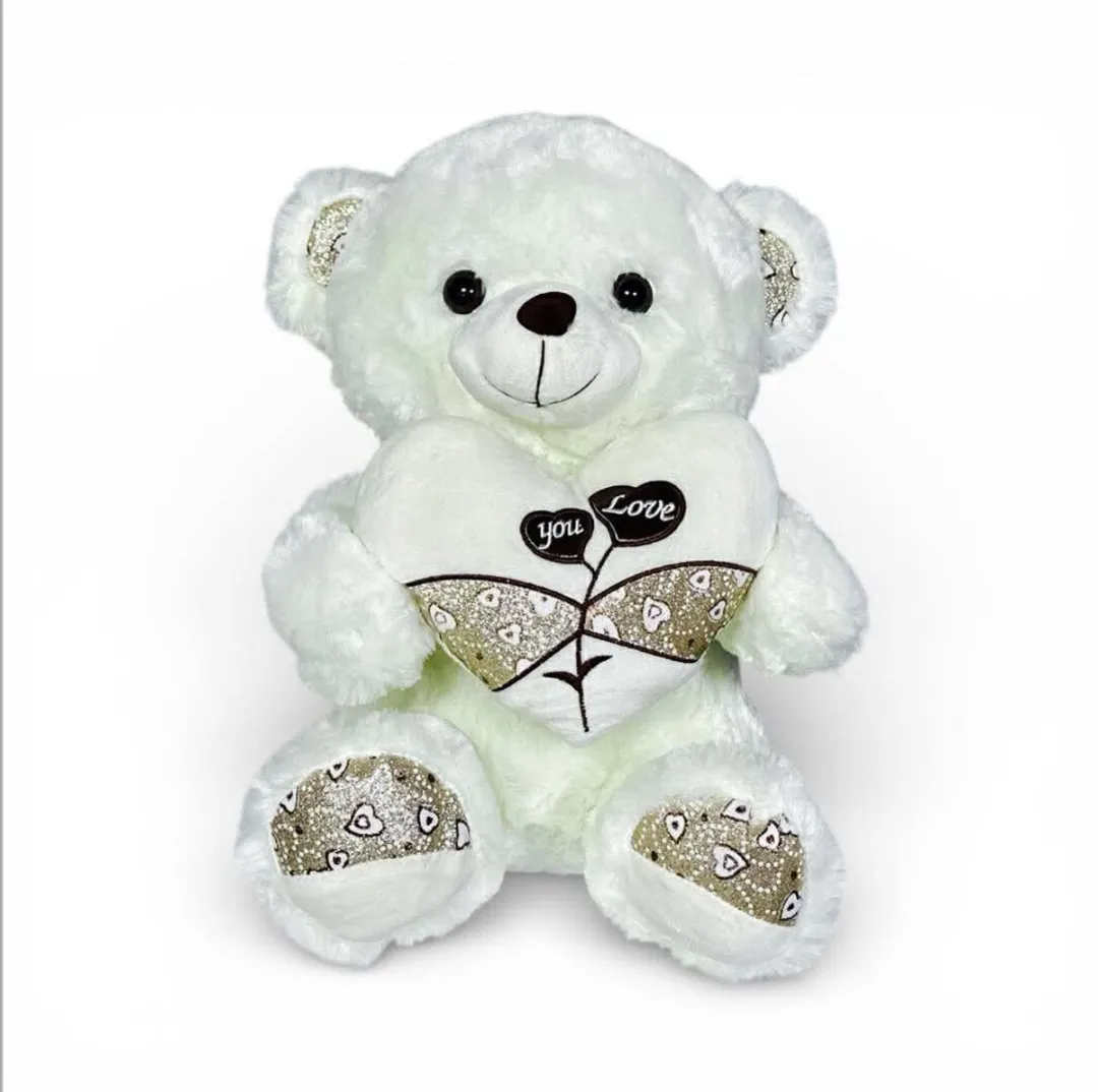 YJ Toys Bruine Knuffelbeer 40cm - Pluche met 'You Love' Hart