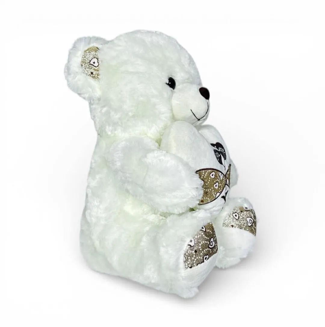 YJ Toys Bruine Knuffelbeer 40cm - Pluche met 'You Love' Hart