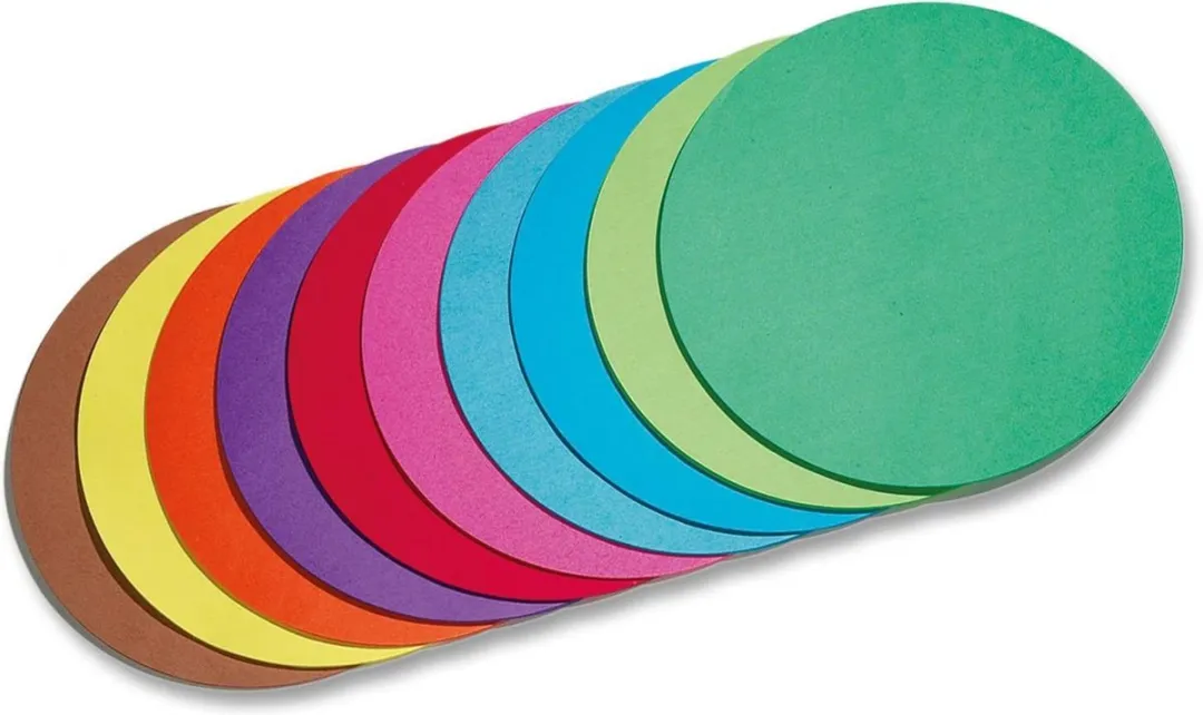 Folia Vouwblaadjes Rond 10cm - 10 Kleuren - 100 Stuks