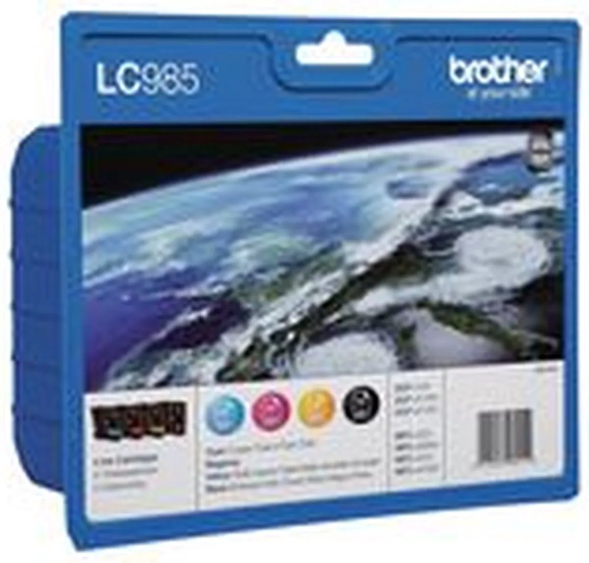 Brother LC-985BK Inktcartridges - 4 Stuks (Cyaan/Magenta/Geel/Zwart) - afbeelding 6 van 6