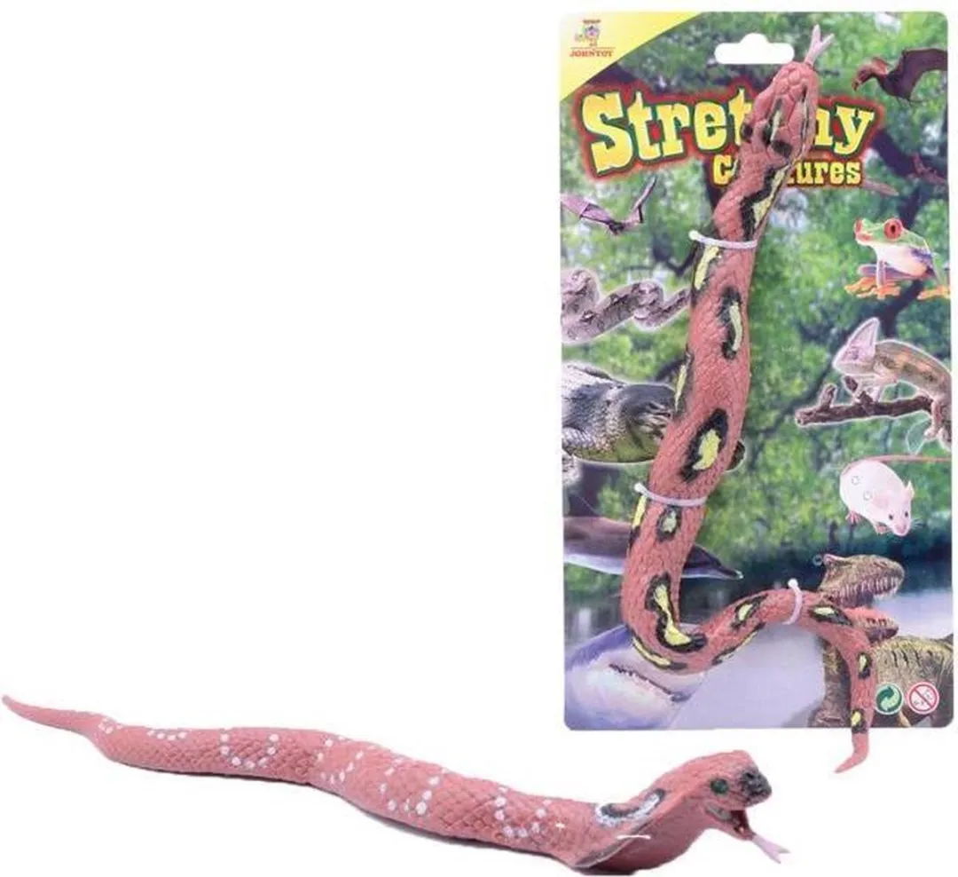 Johntoy Rubberen Python Slang Stretch 27cm - Multi