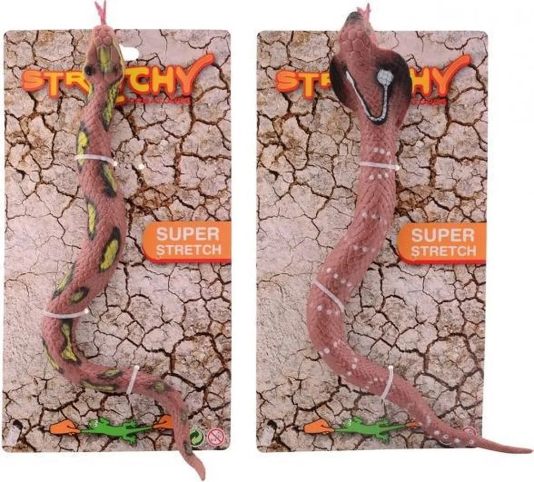 Johntoy Rubberen Python Slang Stretch 27cm - Multi