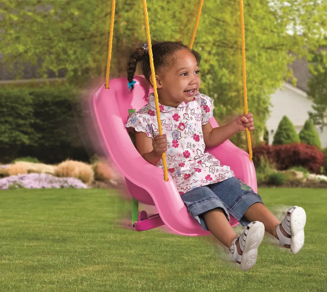Little Tikes 2-in-1 Snug 'n Secure Swing - 4 Stuks Roze - afbeelding 5 van 6