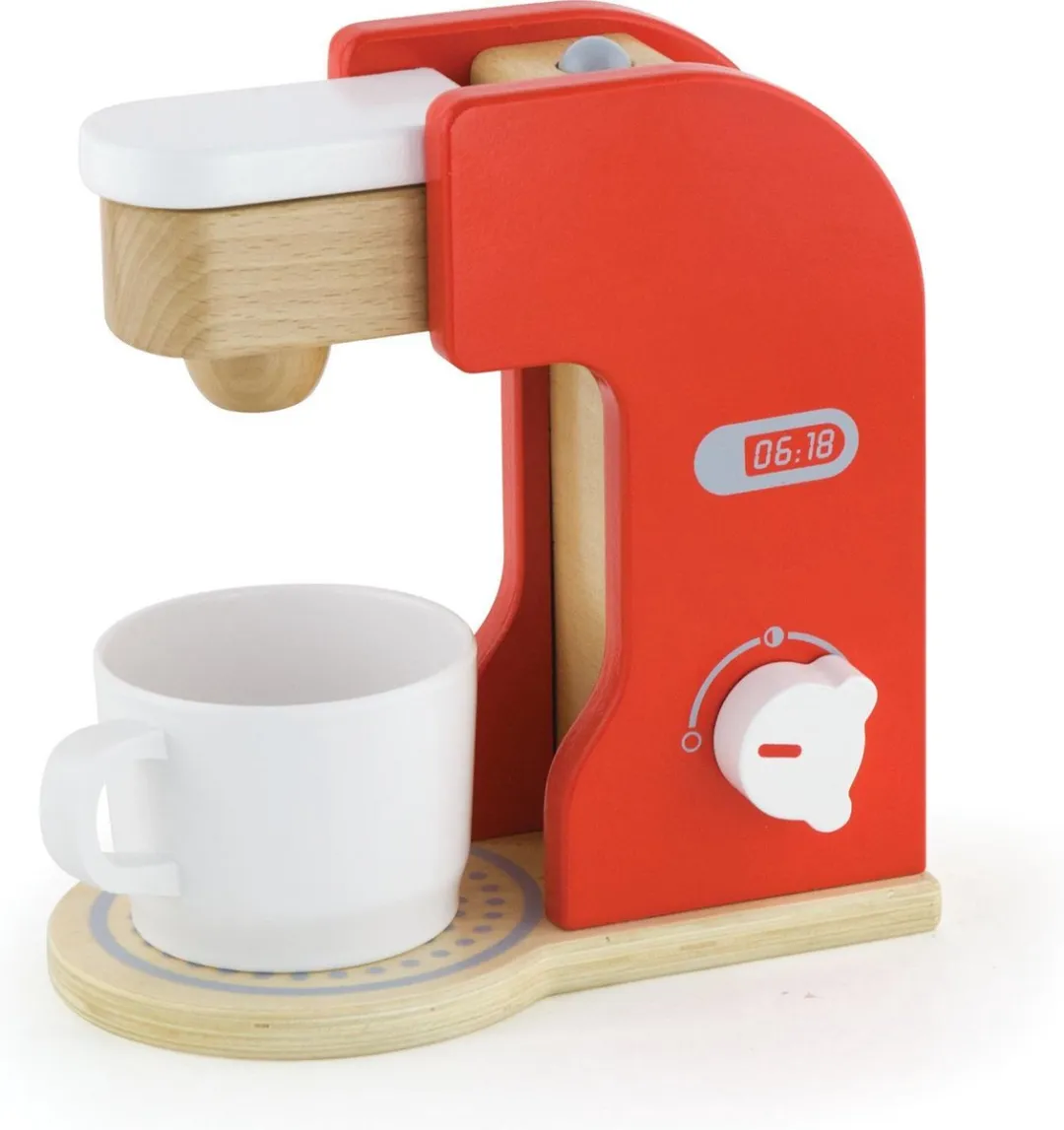 Viga Toys Speelgoedkoffiezetapparaat Beer - Rood