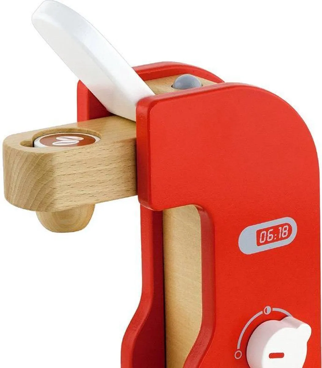 Viga Toys Speelgoedkoffiezetapparaat Beer - Rood