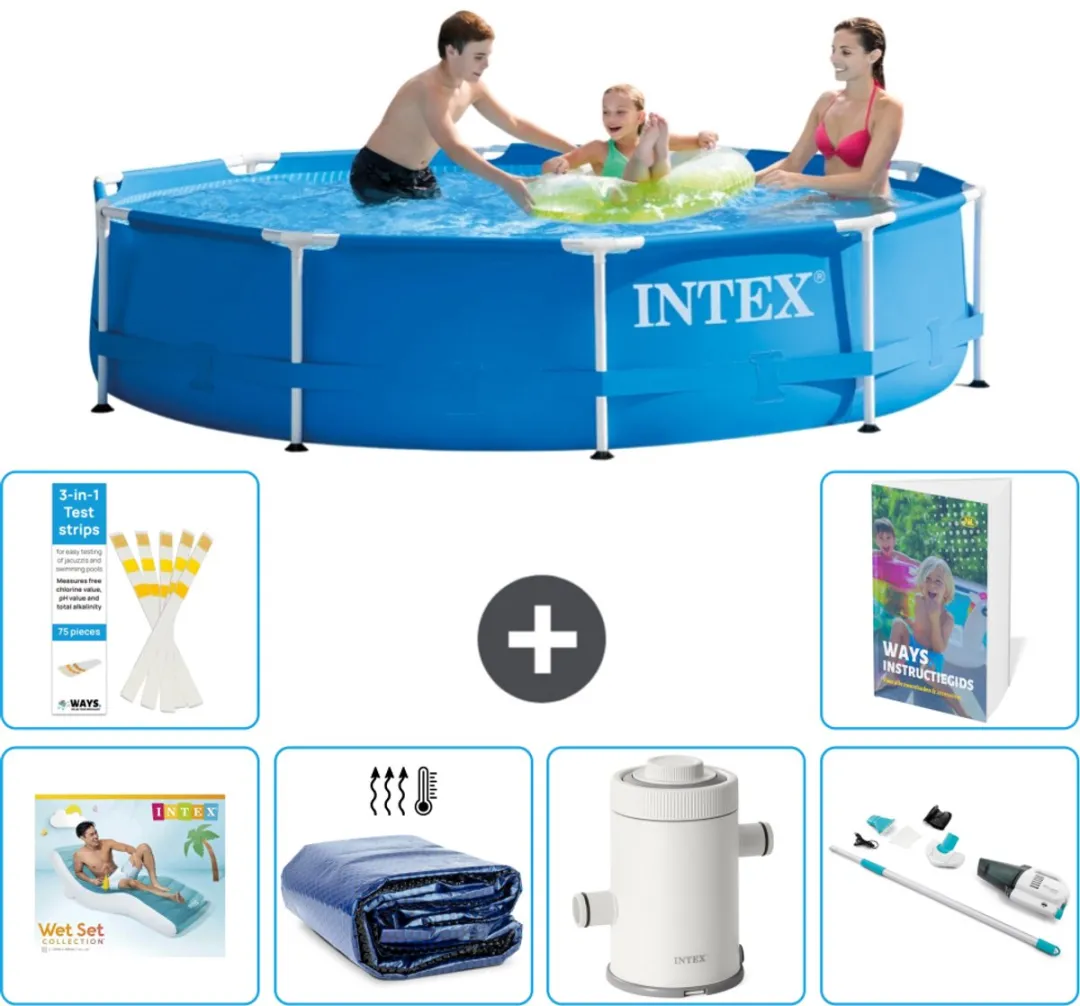 Intex 28200NP-Blauw Rond Frame Zwembad 305x76cm