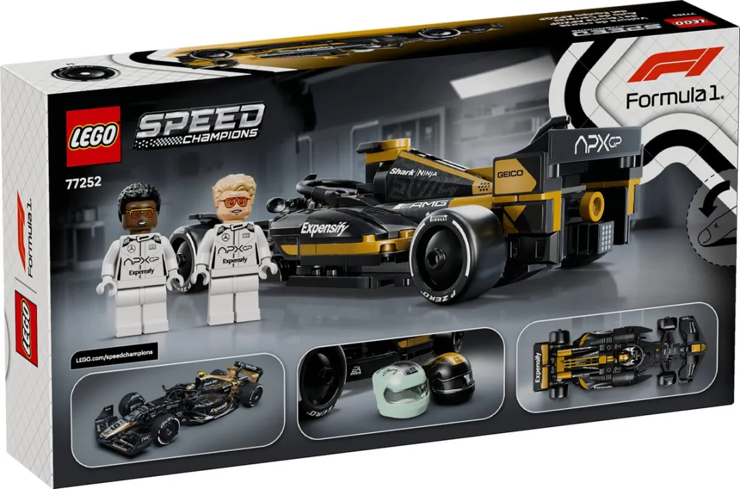 LEGO Speed Champions APXGP Team Racewagen 77252 - 268 Stukken - Zwart/Goud