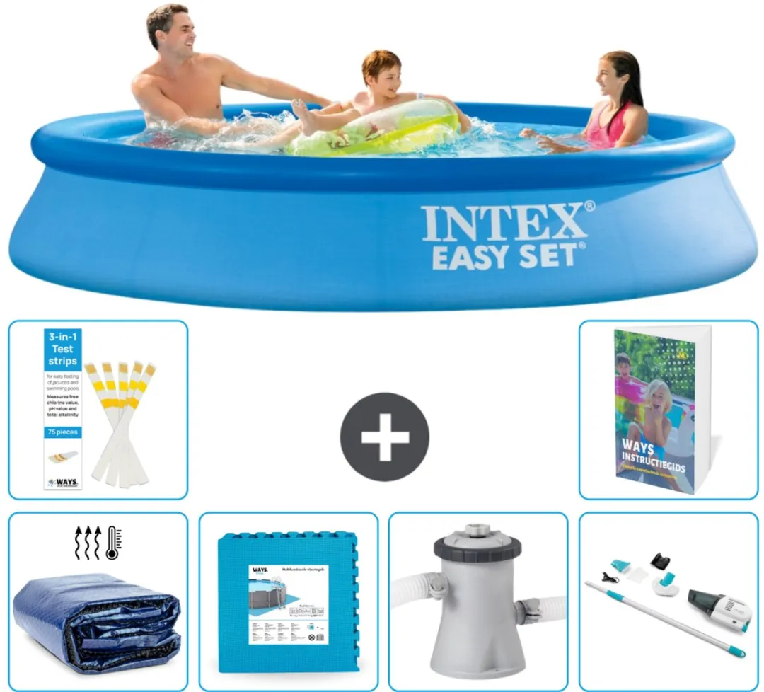 Intex Easy Set Zwembad 305cm - 3077L Blauw - 7-delig