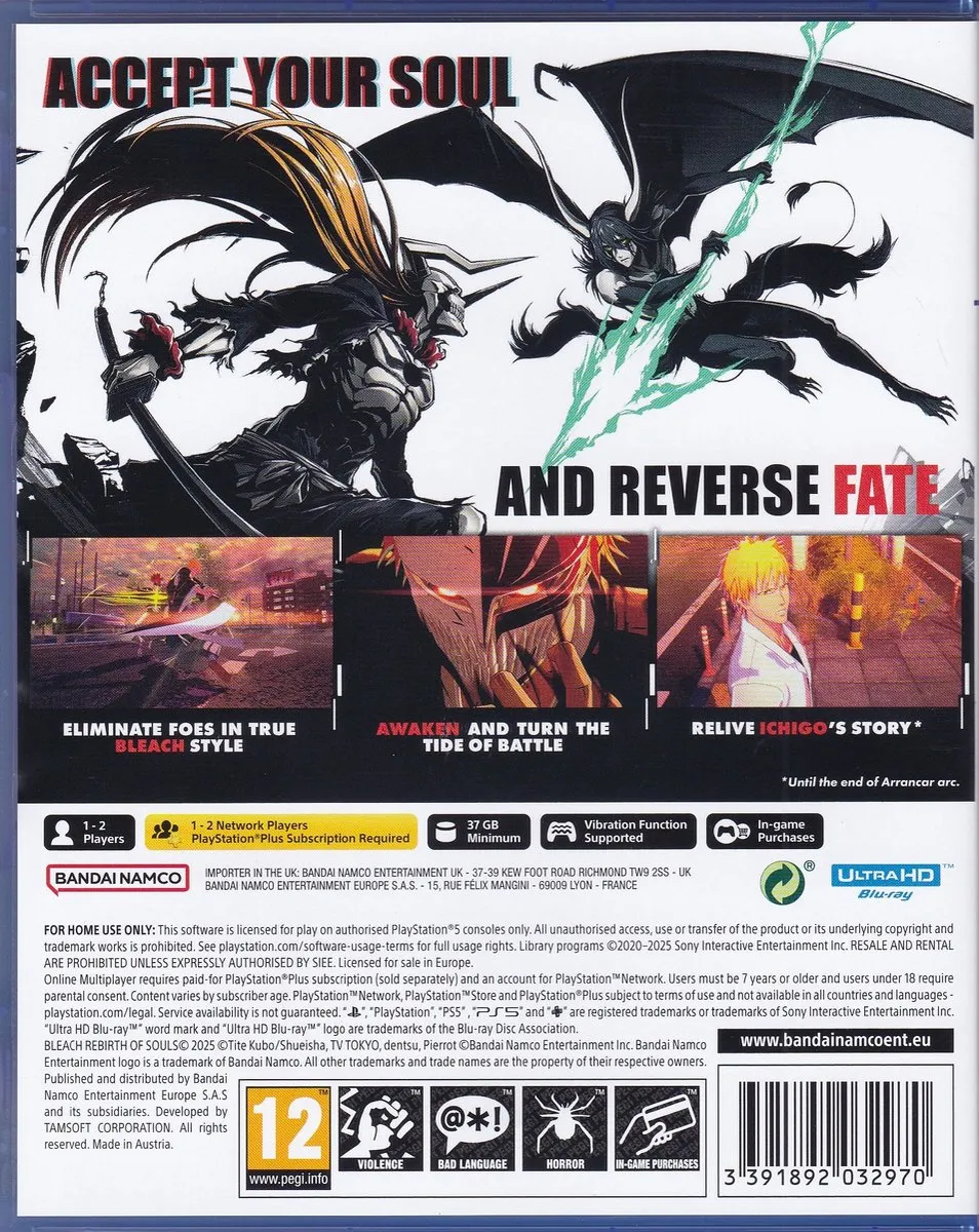 Bandai Namco Bleach: Rebirth of Souls PS5