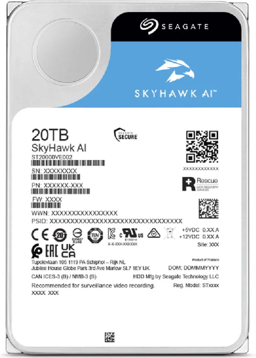 Seagate SkyHawk ST12000VE003 Harde Schijf 12TB