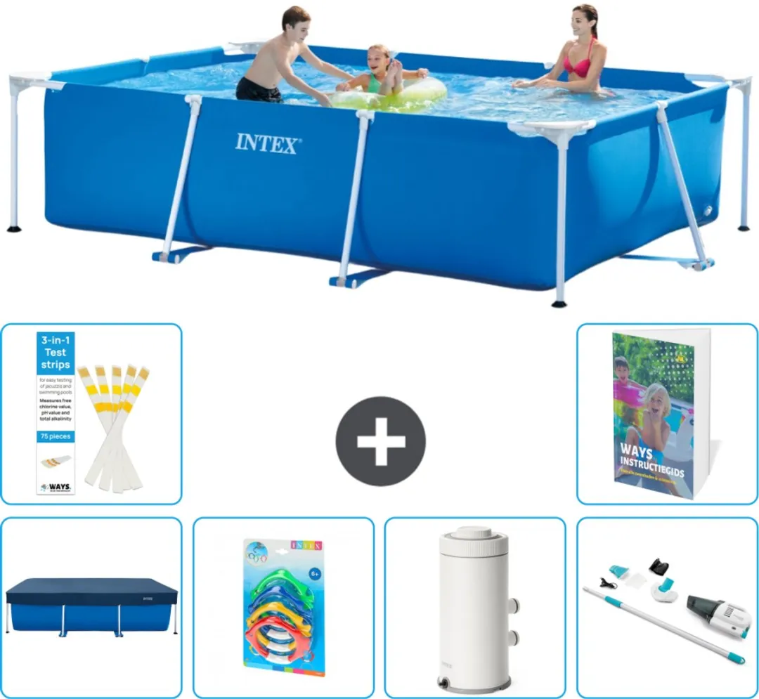 Intex Rechthoekig Frame Zwembad 300x200x75cm