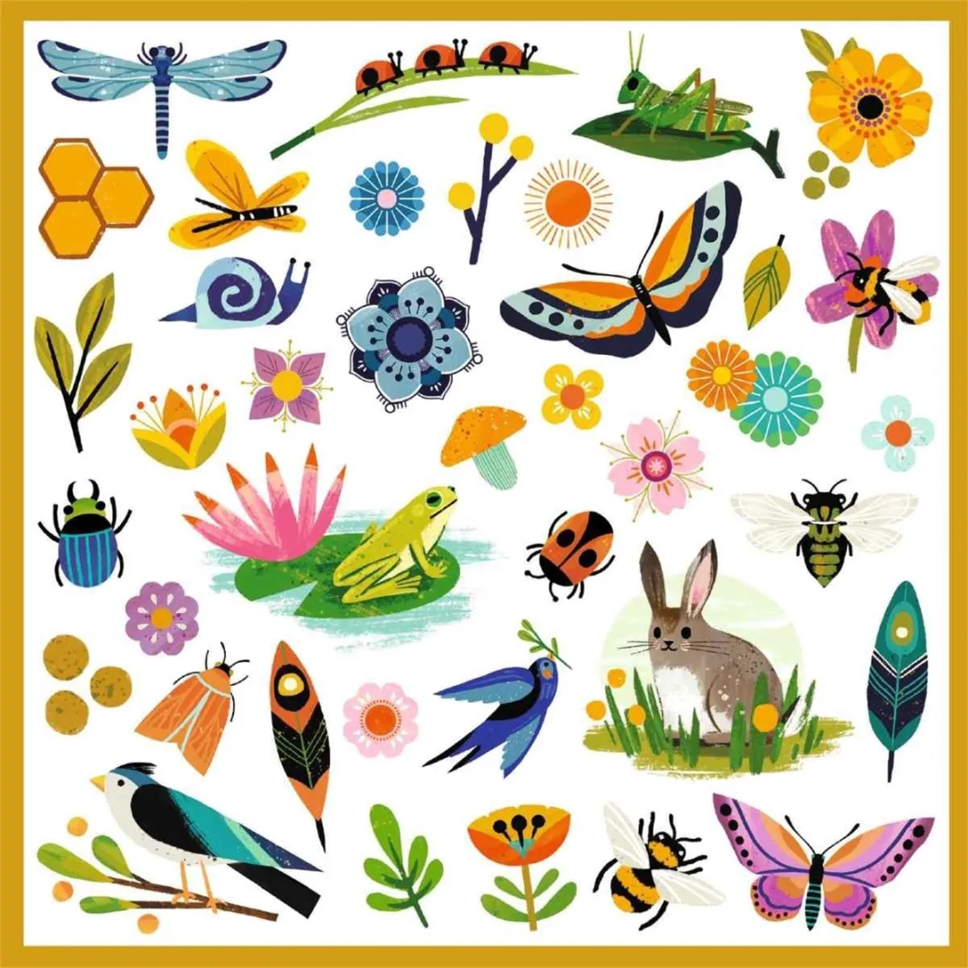 Djeco Stickers Tuin - 160 Stuks - 4 Vellen