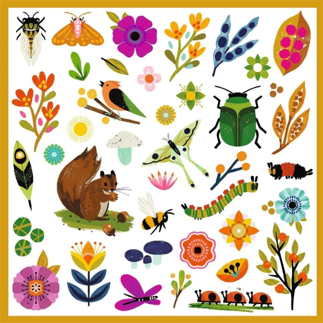 Djeco Stickers Tuin - 160 Stuks - 4 Vellen