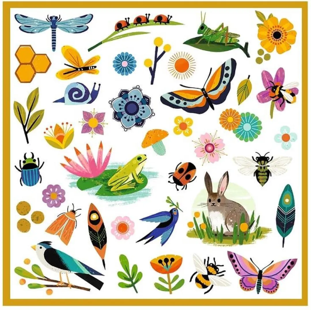 Djeco Stickers Tuin - 160 Stuks - 4 Vellen