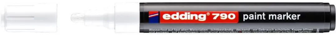 edding 790 Oliebasis Markering 2-3mm Wit - 12 Stuks