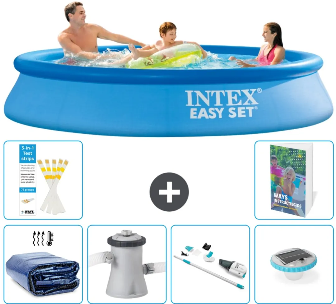 Intex Easy Set Zwembad 305x61cm - Blauw - 7-delig