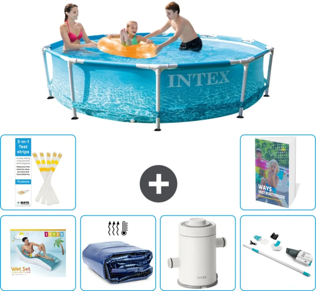 Intex 28206NP-Blauw Rond Frame Zwembad 305x76cm