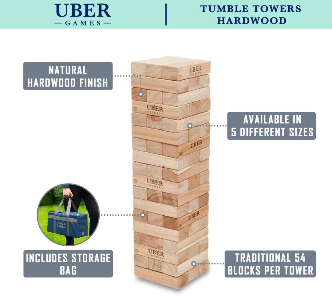 Ubergames Hardhouten Stapeltoren - 160+ cm - 21 kg